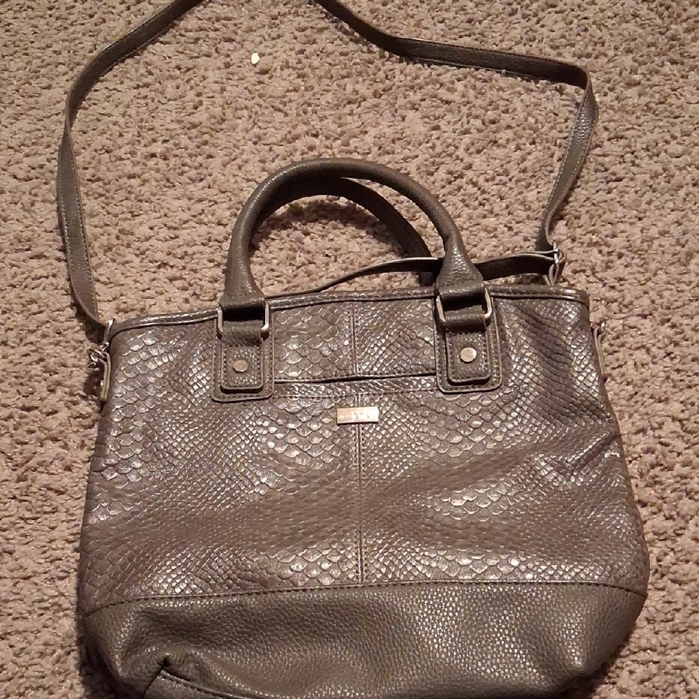 Elegant Gray Textured Women's Bag